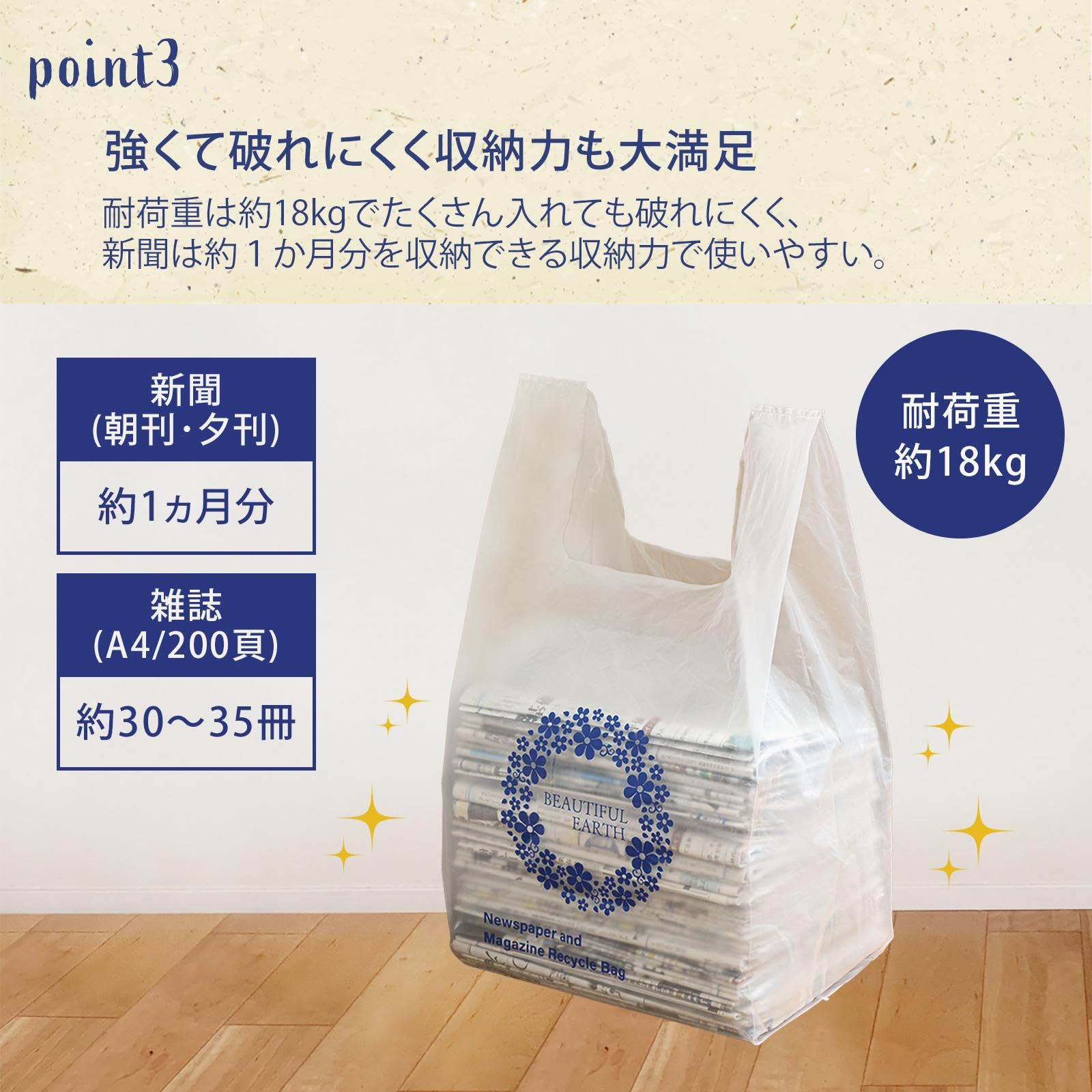 Amazon.co.jp: コモライフ 新聞雑誌回収袋 24枚入 (バイオマス